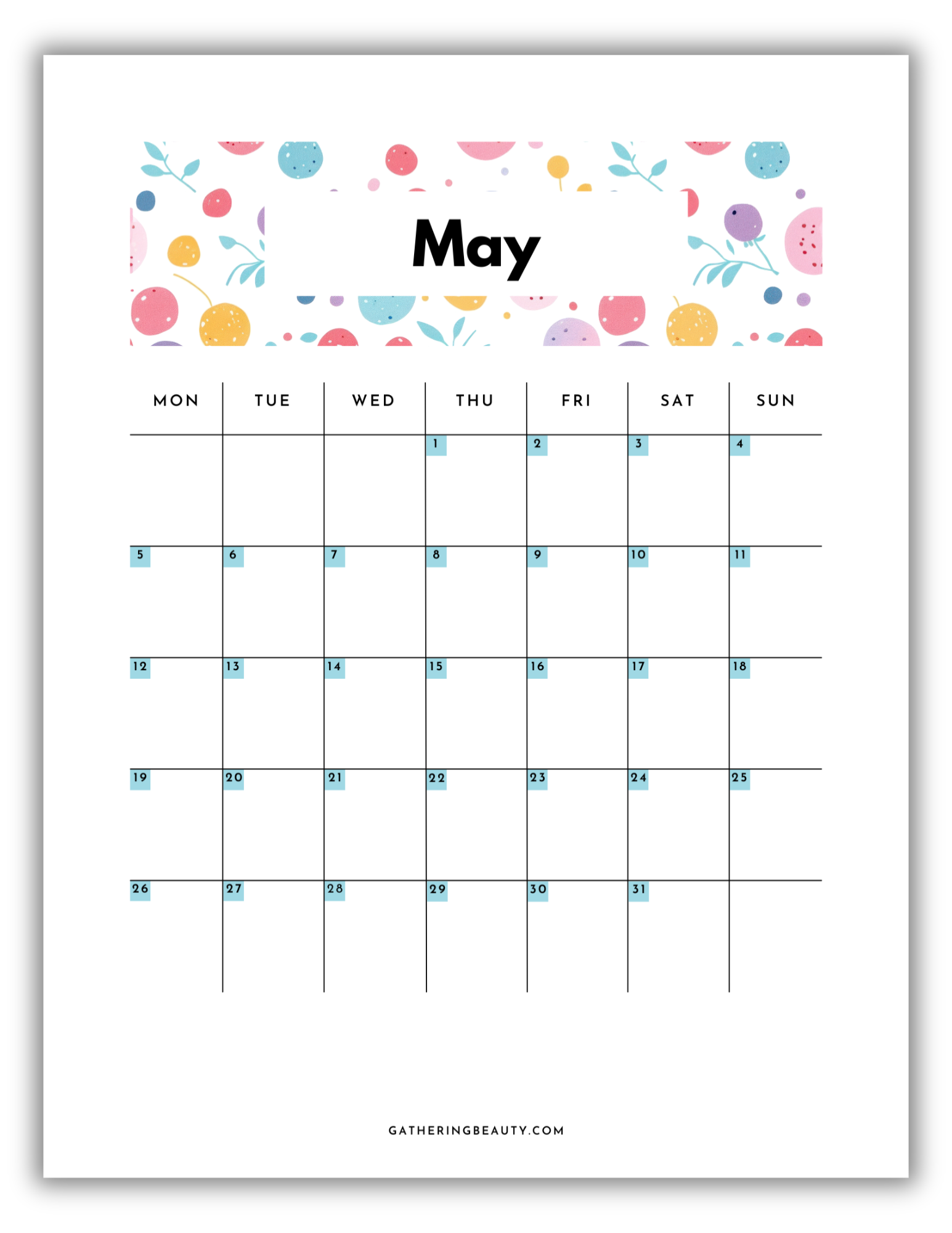 2025 Monthly Calendar Printable Gathering Beauty 2025 Monthly Calendar Printable Gathering Beauty