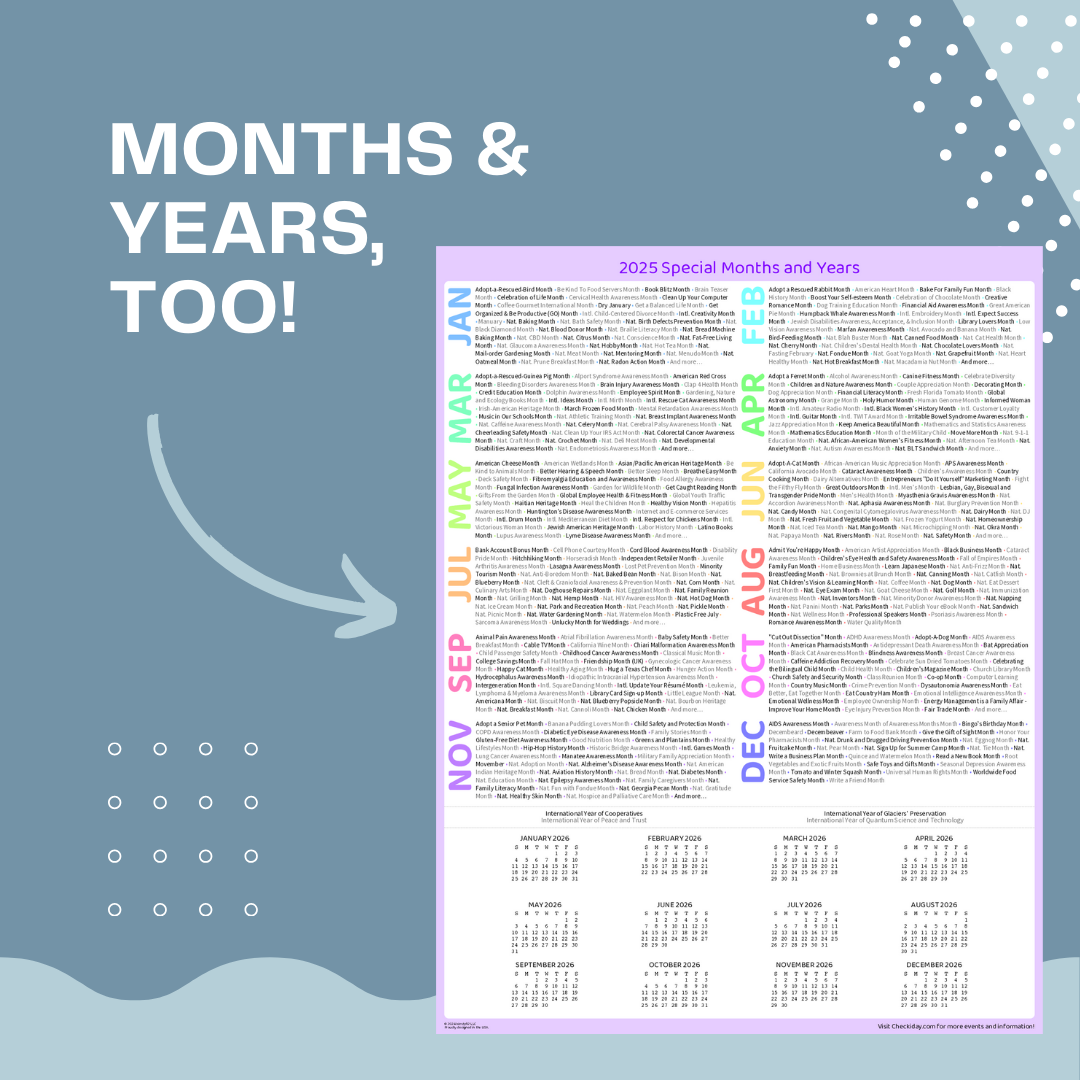 2025 Holiday Calendar Printable