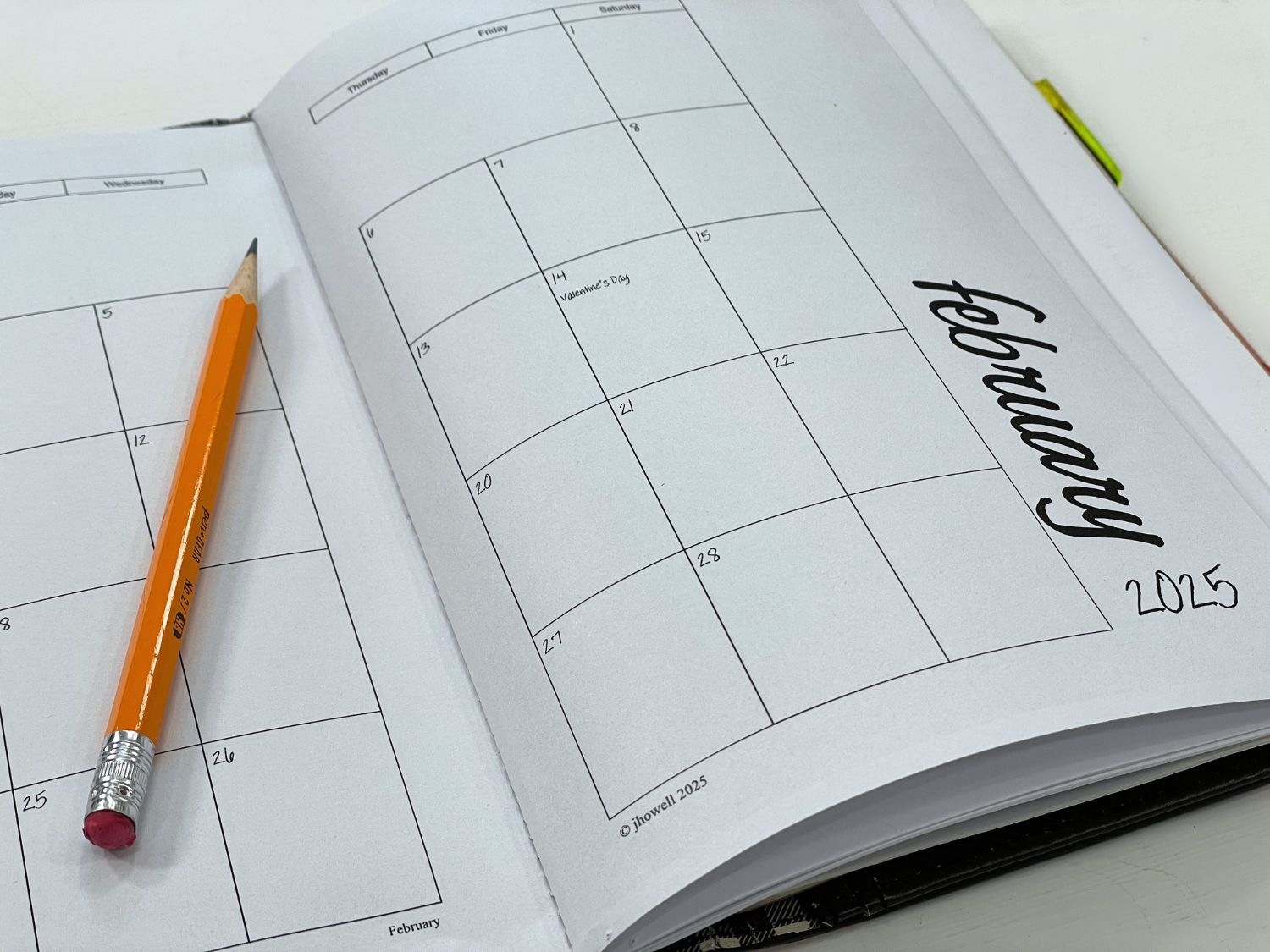 2025 Calendar Book Printable