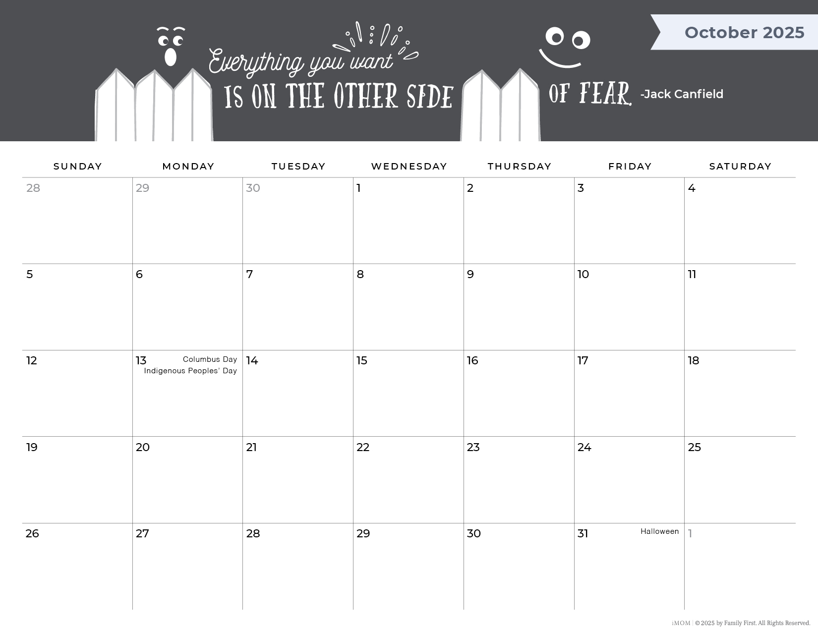 Imom Printable Calendar 2025