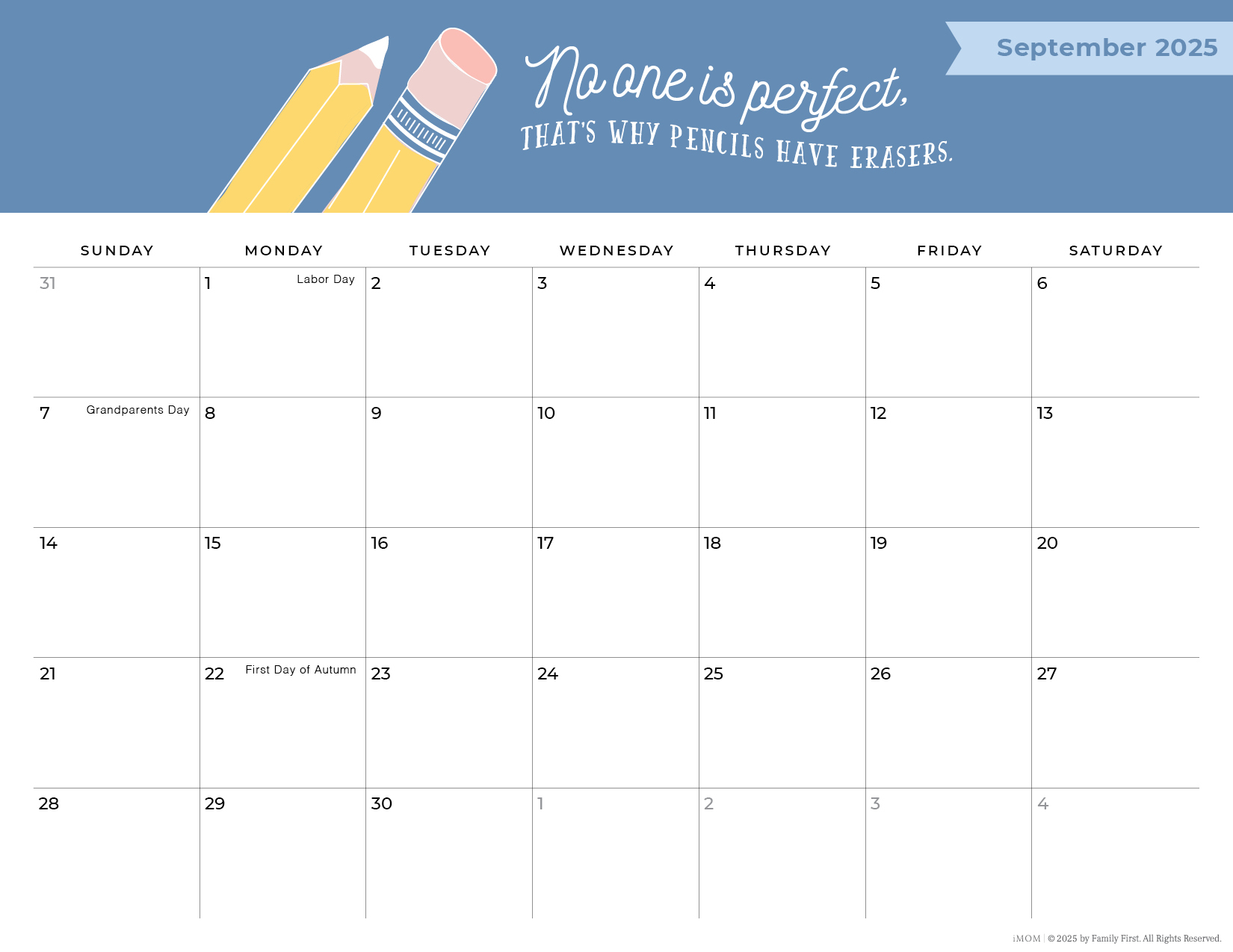 2025 Positive Thoughts Printable Calendars For Moms IMOM