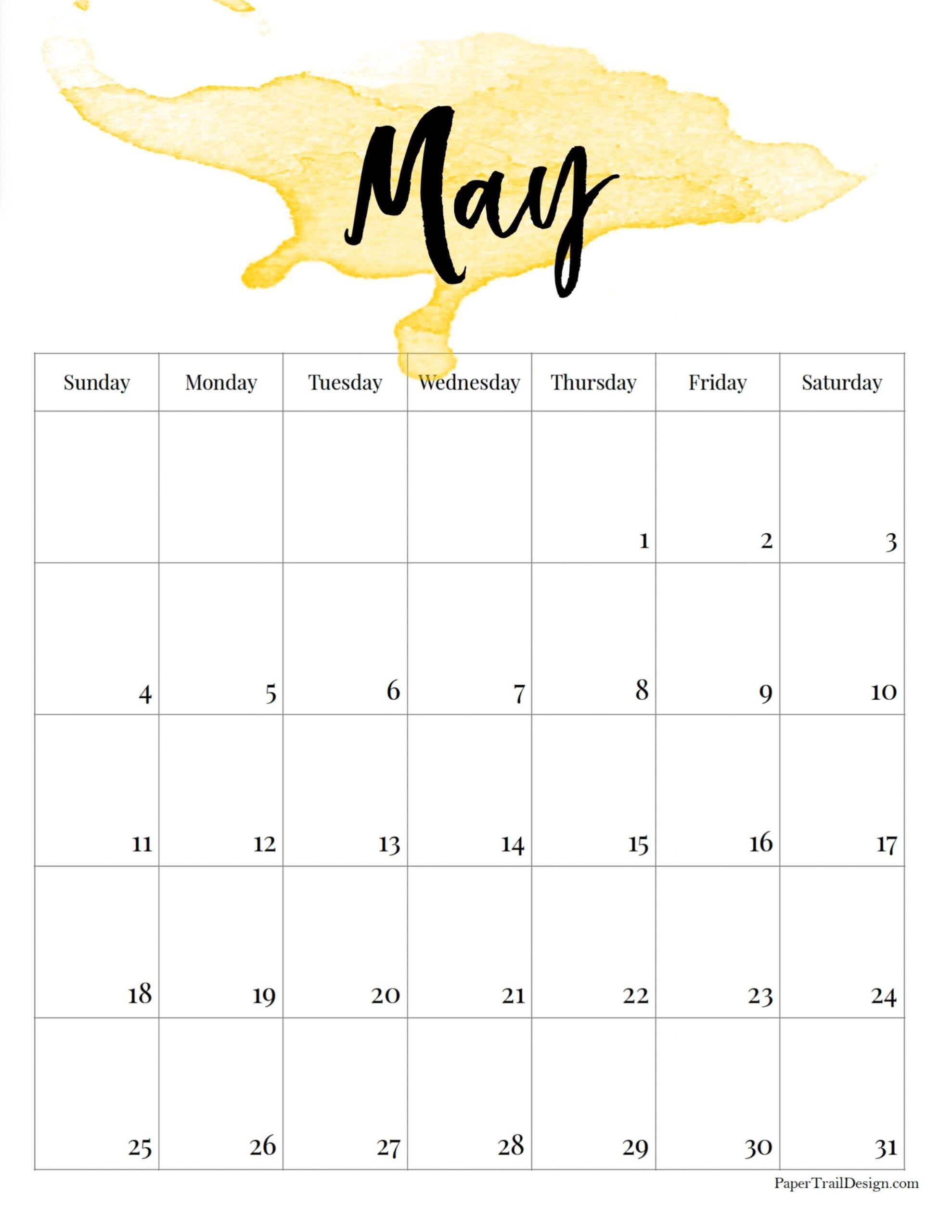 2025 Printable Calendar Watercolor Paper Trail Design 2025 Printable Calendar Watercolor Paper Trail Design