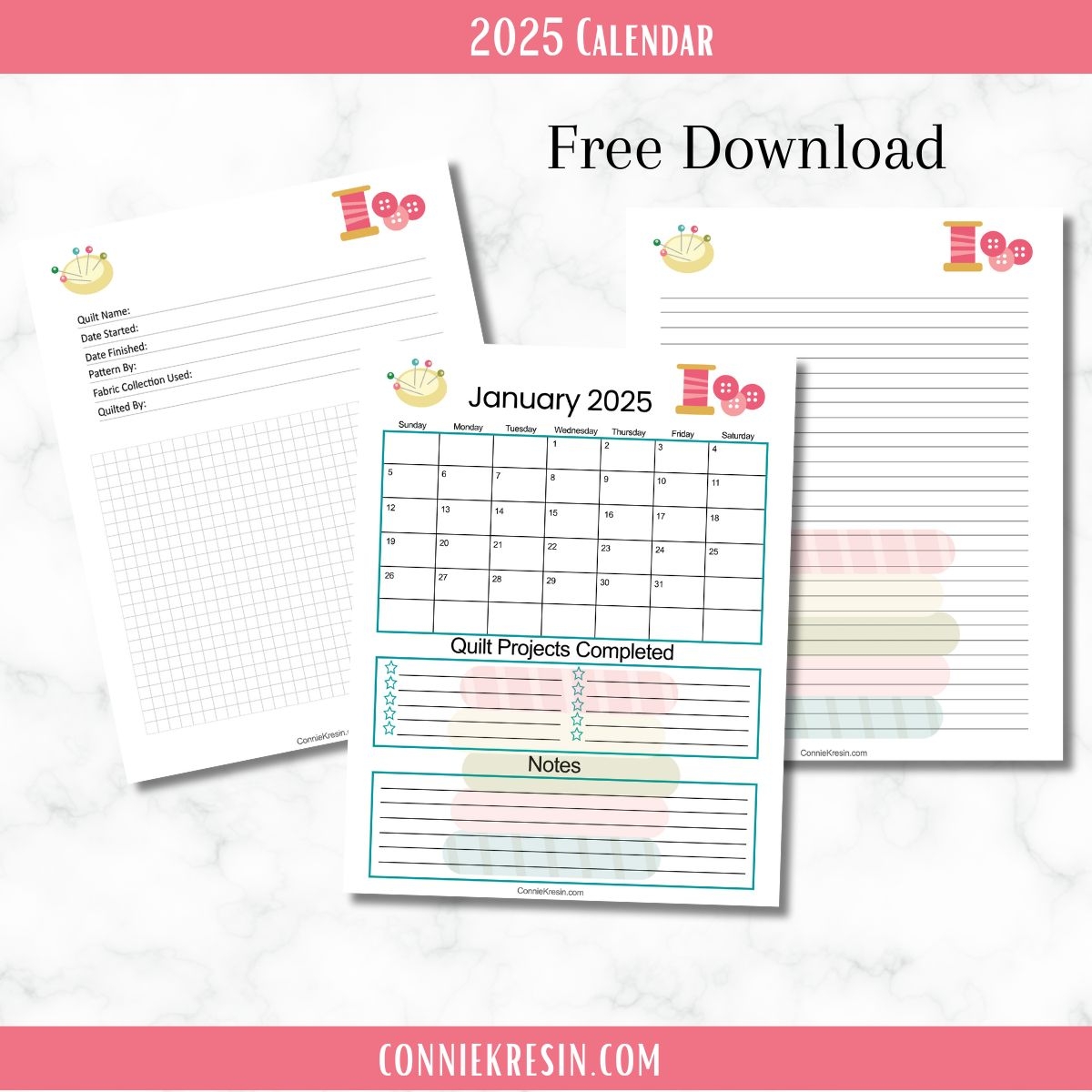 Free Printable 2025 Block Calendar