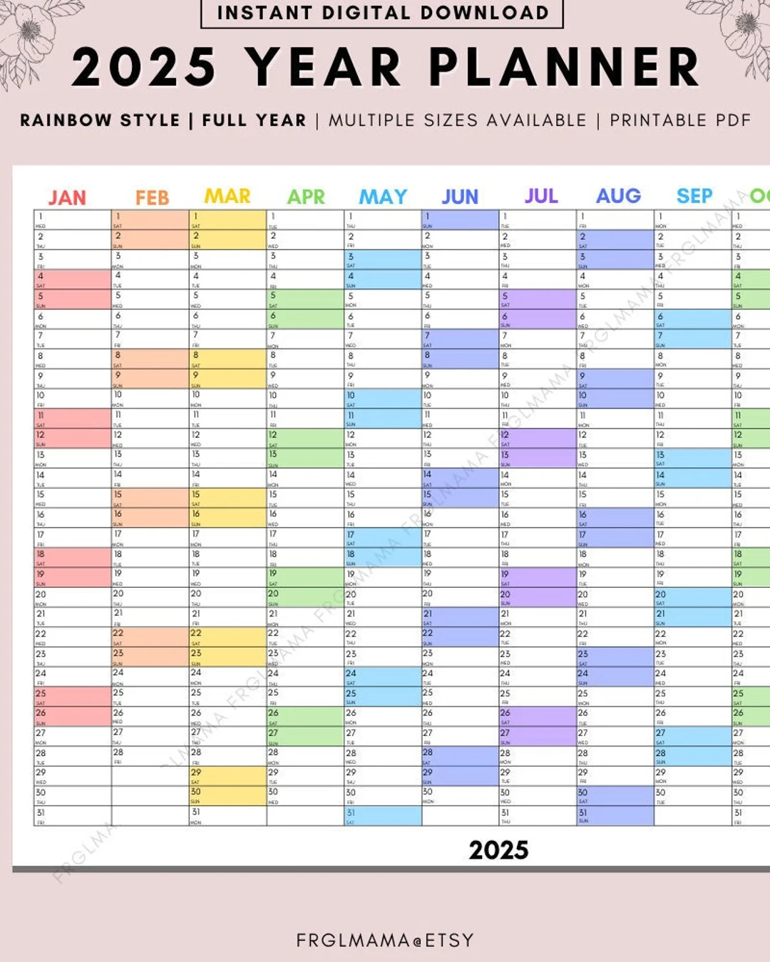 2025 Printable Calendar One Page Vertical