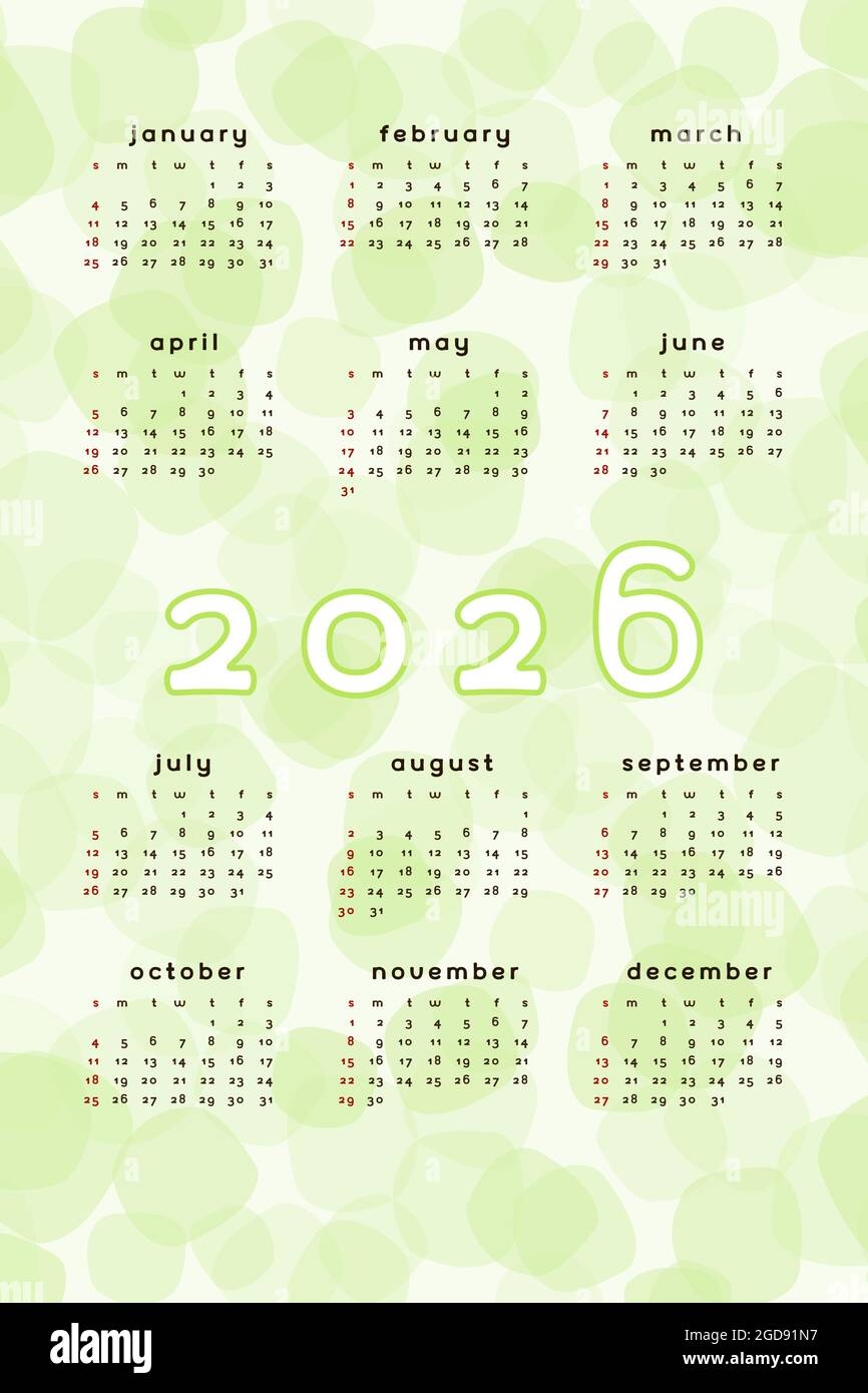 Free Blank Printable 2026 Calendar Templates