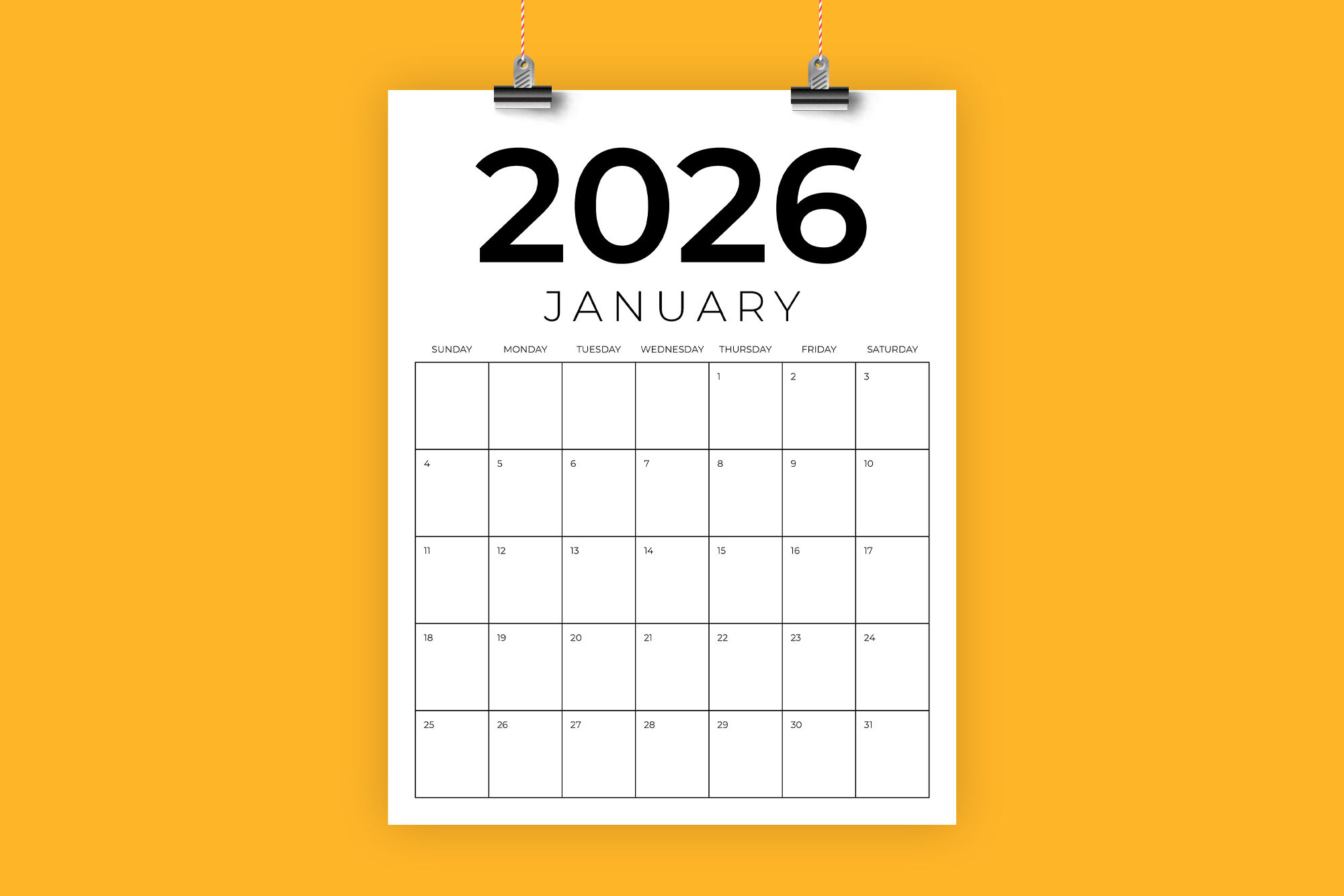2026 Vertical 8 5 X 11 Inch Calendar Template By Running With Foxes TheHungryJPEG
