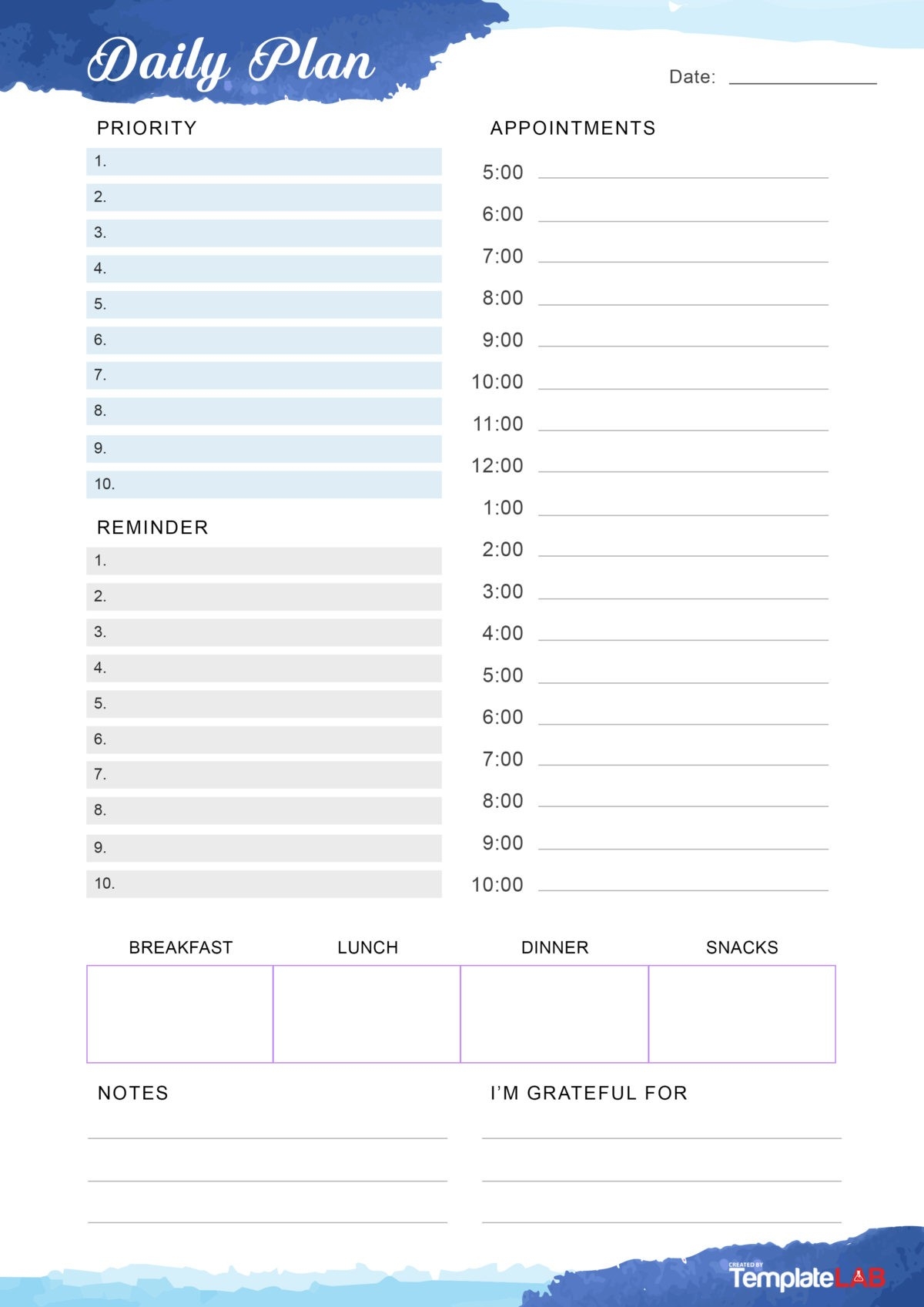 Daily Calendar Free Printable