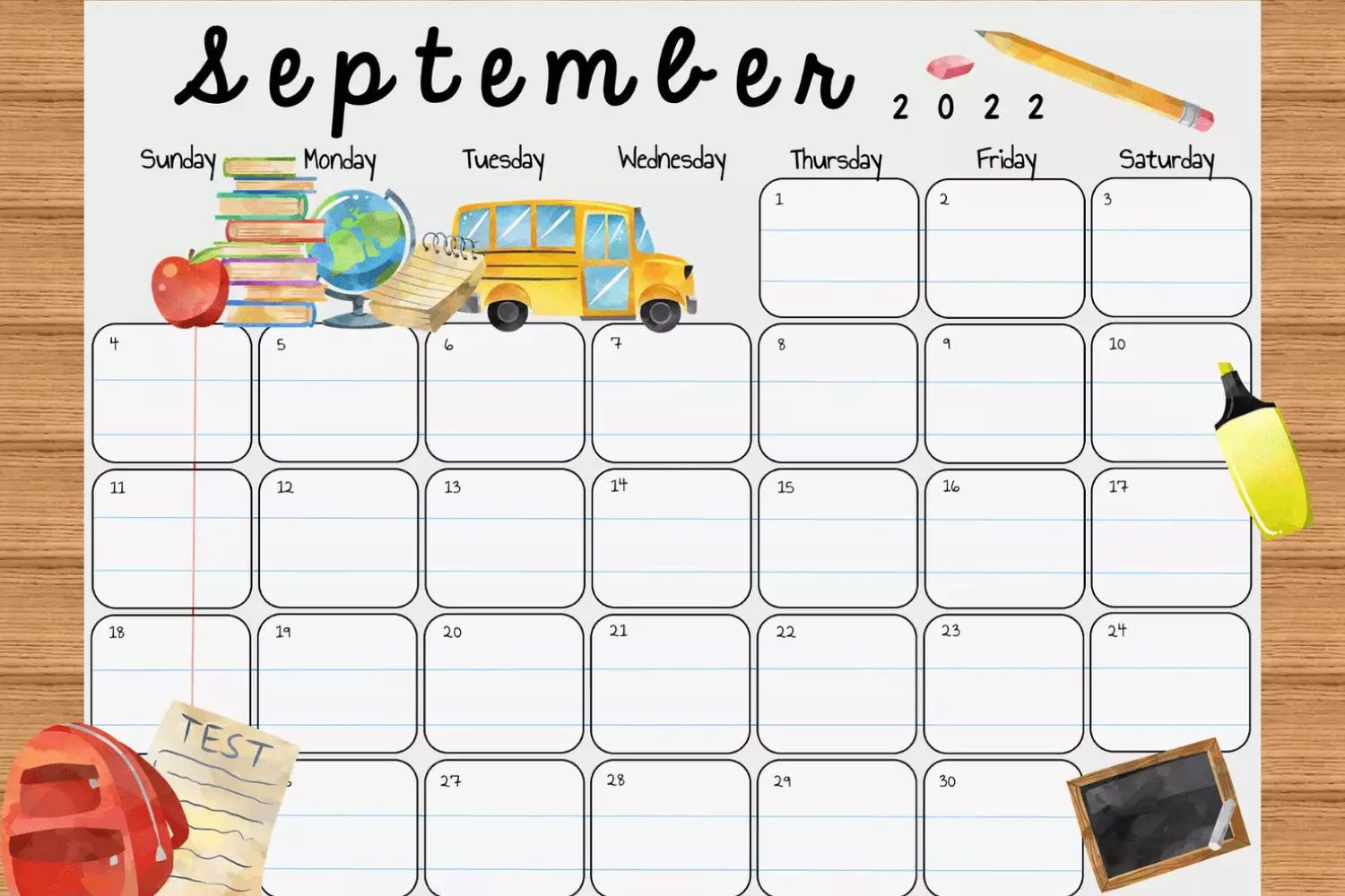 40 Printable September Calendars 2022 Free Premium 40 Printable September Calendars 2022 Free Premium