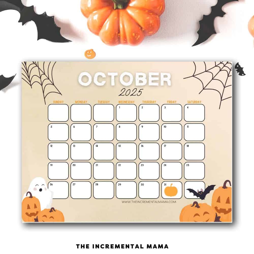 Printable Halloween October 2025 Calendar