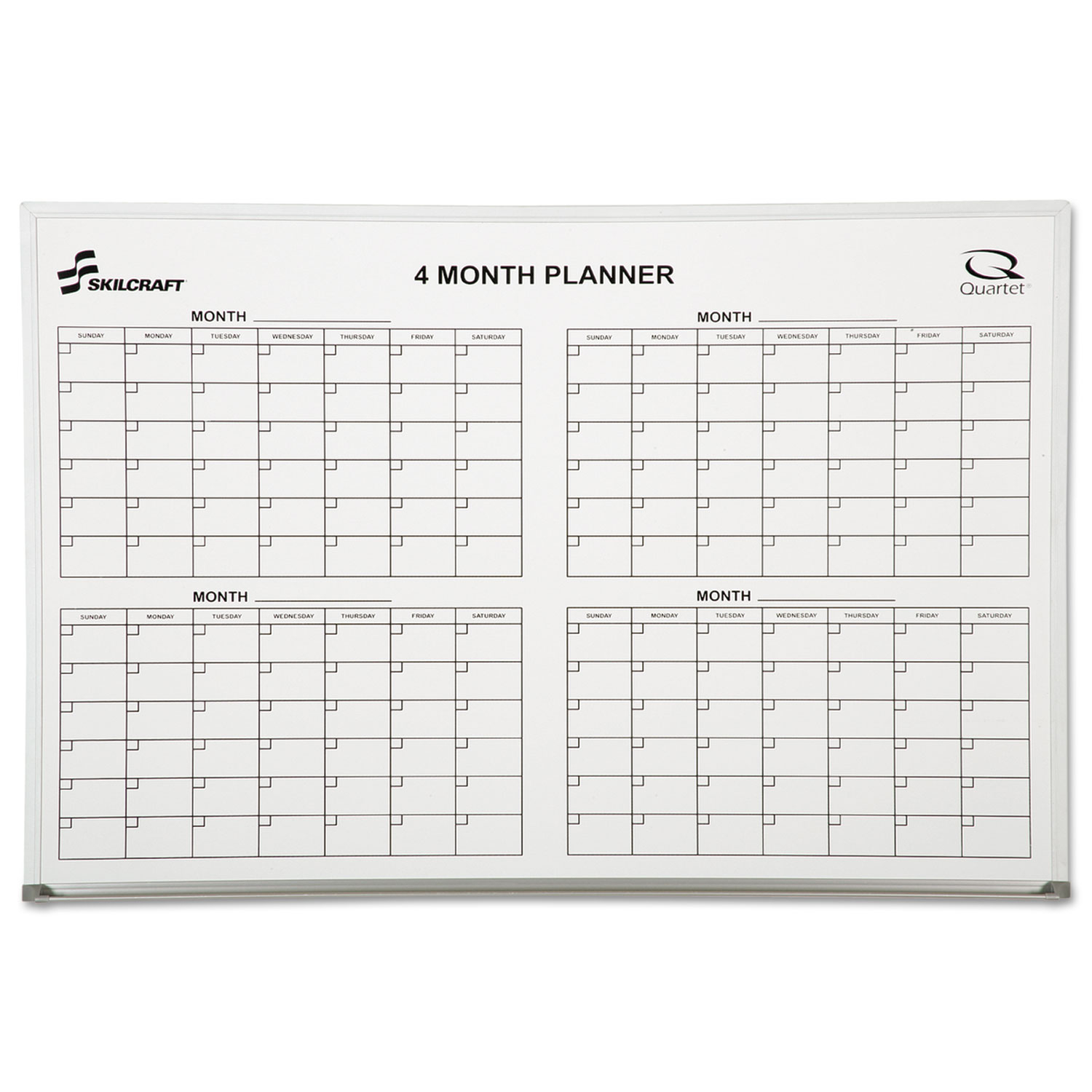 4 Month Calendar Printable
