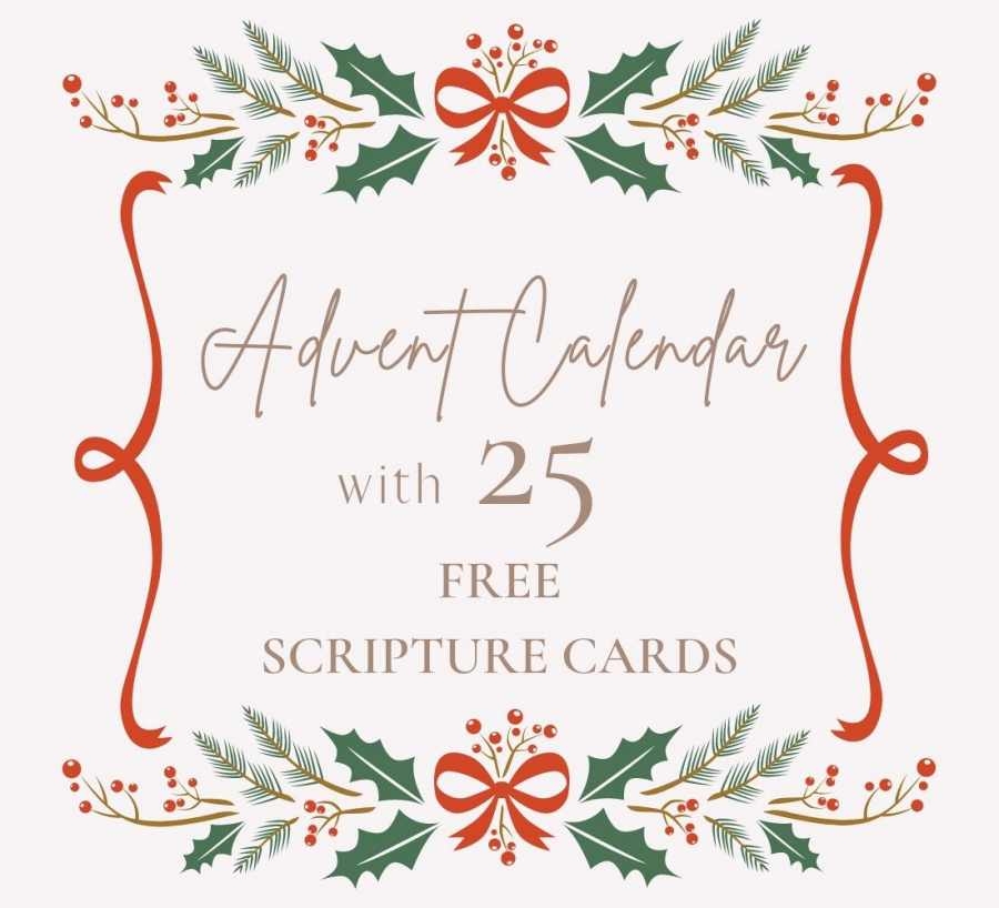 Advent Bible Verse Calendar With 25 Advent Scripture Cards Advent Bible Verse Calendar With 25 Advent Scripture Cards