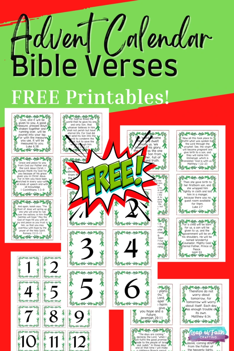 Advent Calendar Bible Verses FREE Printables Leap Of Faith Crafting Advent Calendar Bible Verses FREE Printables Leap Of Faith Crafting