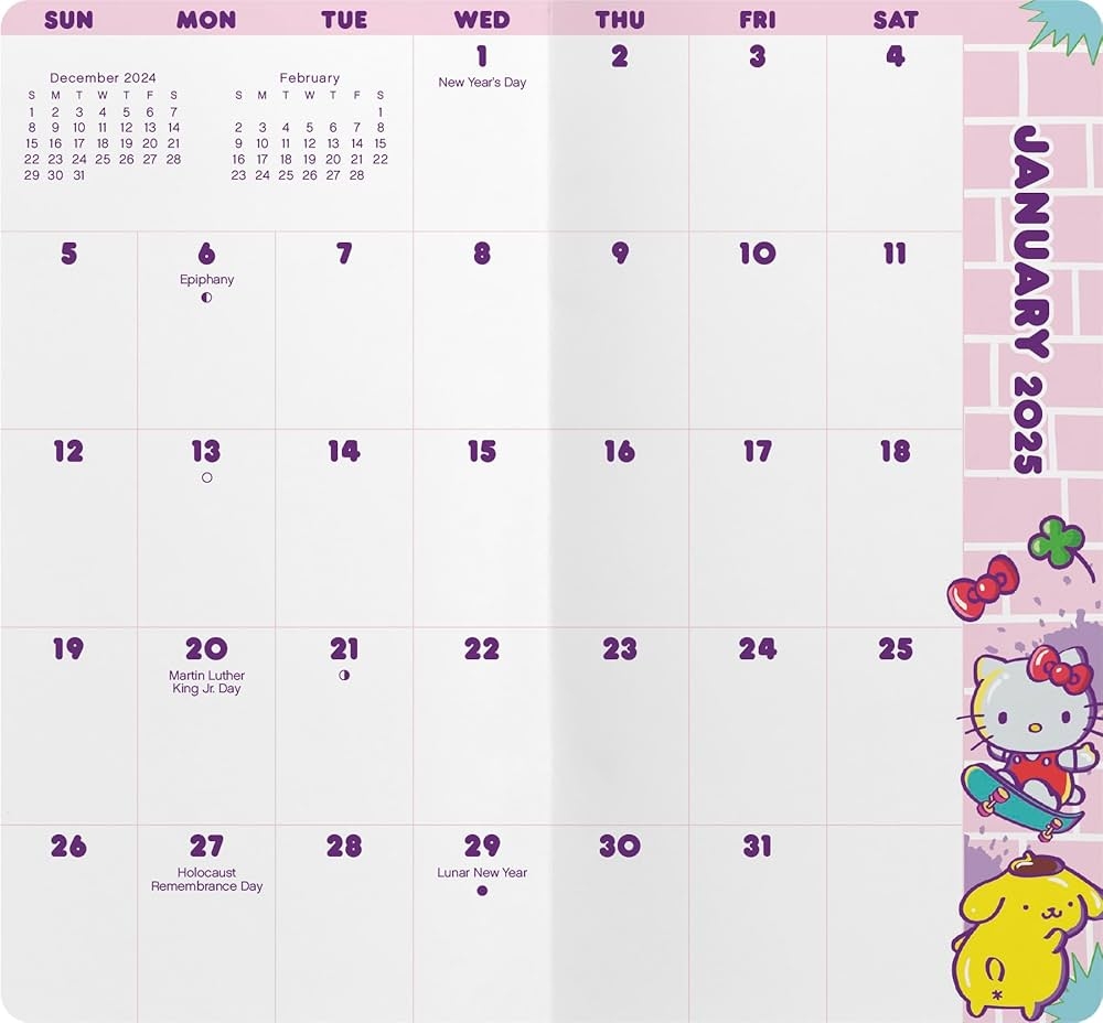 Sanrio Printable Calendar 2025