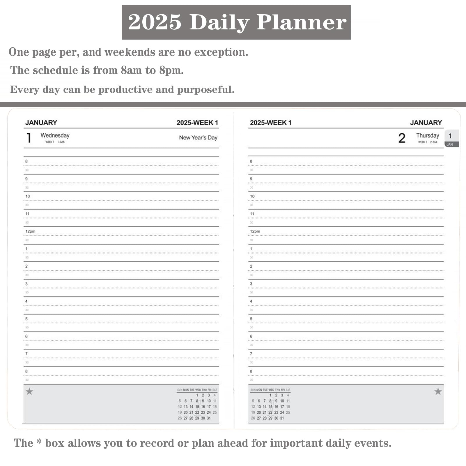 Amazon 2025 Daily Planner Calendar One Page Per Day Daily Monthly Agenda Planner With Time Slots And Monthly Tabs Jan Dec 2025 5 7 X 8 25 Appointment Book Pocket Leather Cover 2025 Chartreuse 