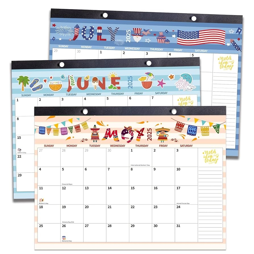 Amazon 2025 Desk Calendar Wall Calendars Large 17 X 12 January 2025 June 2026 Monthly Planner Desktop Months Planning Organizing For Home School Office Holiday Doodle Office Products