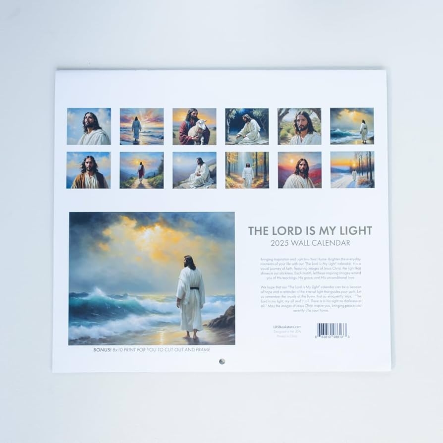 Amazon 2025 The Lord Is My Light Calendar With Inspiring Images Of Jesus Christ And Uplifting Scripture References From The Bible 2025 Office Products