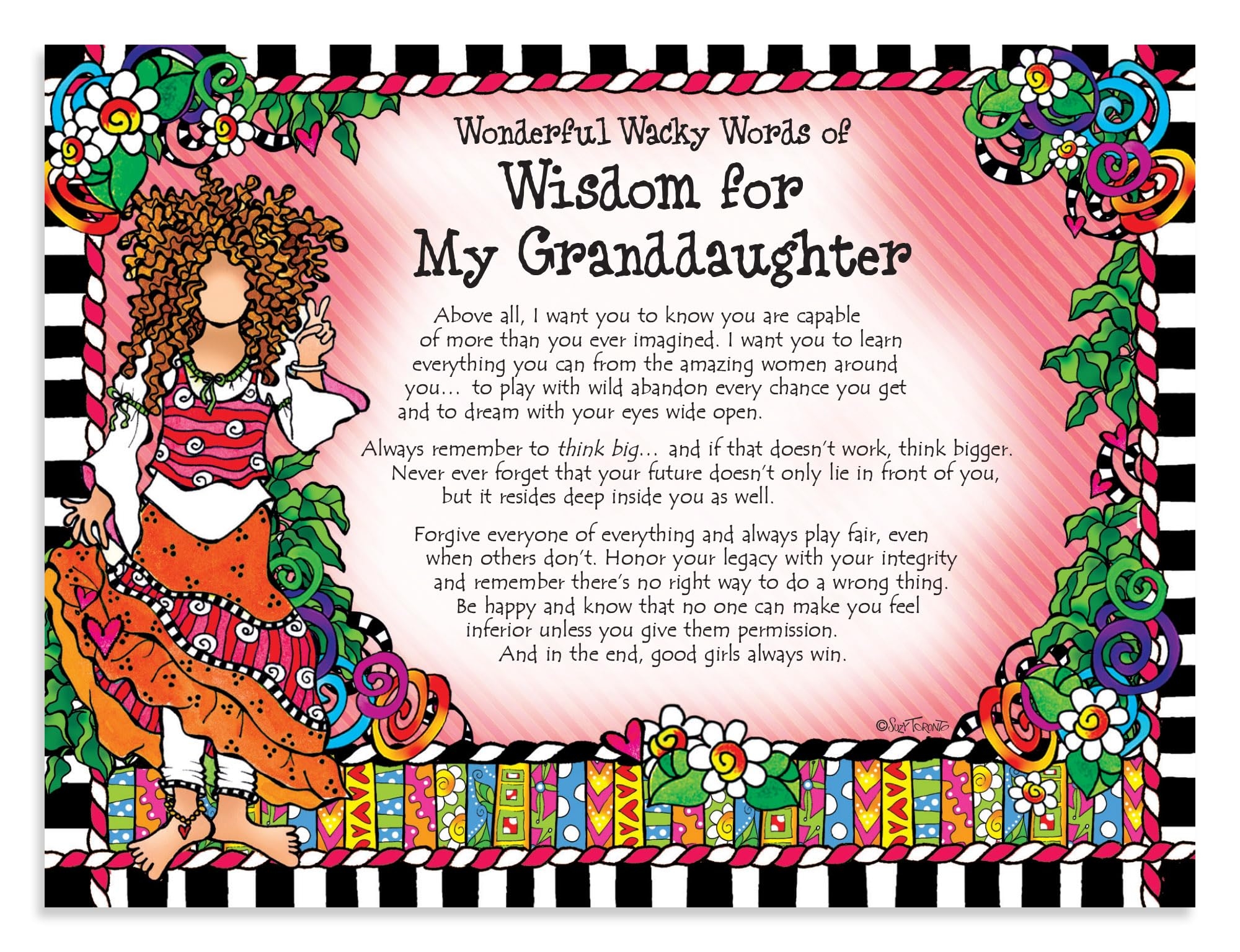 Amazon Blue Mountain Arts 2025 Hanging Wall Calendar Granddaughter You Are One Of The Greatest Joys Of My Life By Suzy Toronto Is A Sweet Gift For A Granddaughter 12 Months 9 X