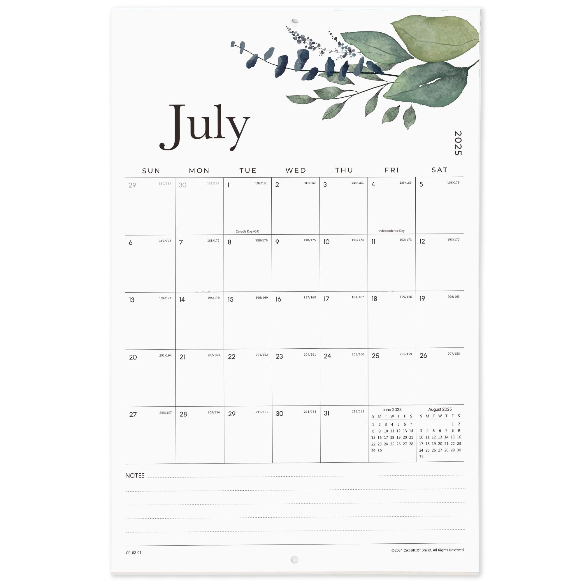 Amazon Cabbrix Large Wall Calendar 2025 2026 Covering July 2025 To July 2026 22 3 4 X 14 3 4 Greenery Monthly Calendar For Home Office School Planning And Organizing Office Products