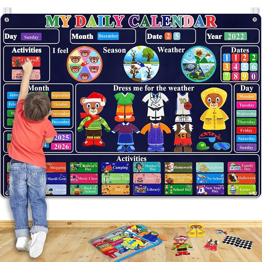 Homeschool Printables For Kindergarten Wall Calendar