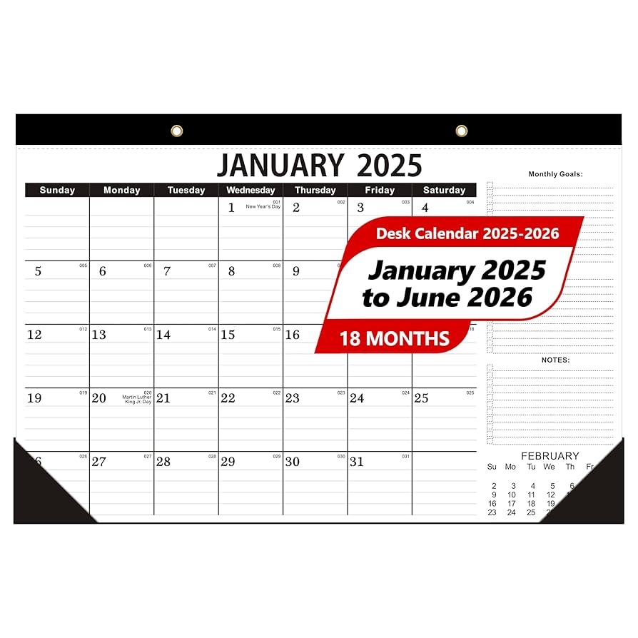 Amazon Desk Calendar 2025 2025 Desk Calendar January 2025 June 2026 Large Desk Calendar 2025 2026 12x17 2025 Desk Calendar As Office Calendar Teacher Desk Calendar Or School Desk Calendar 1 PACK Office Products