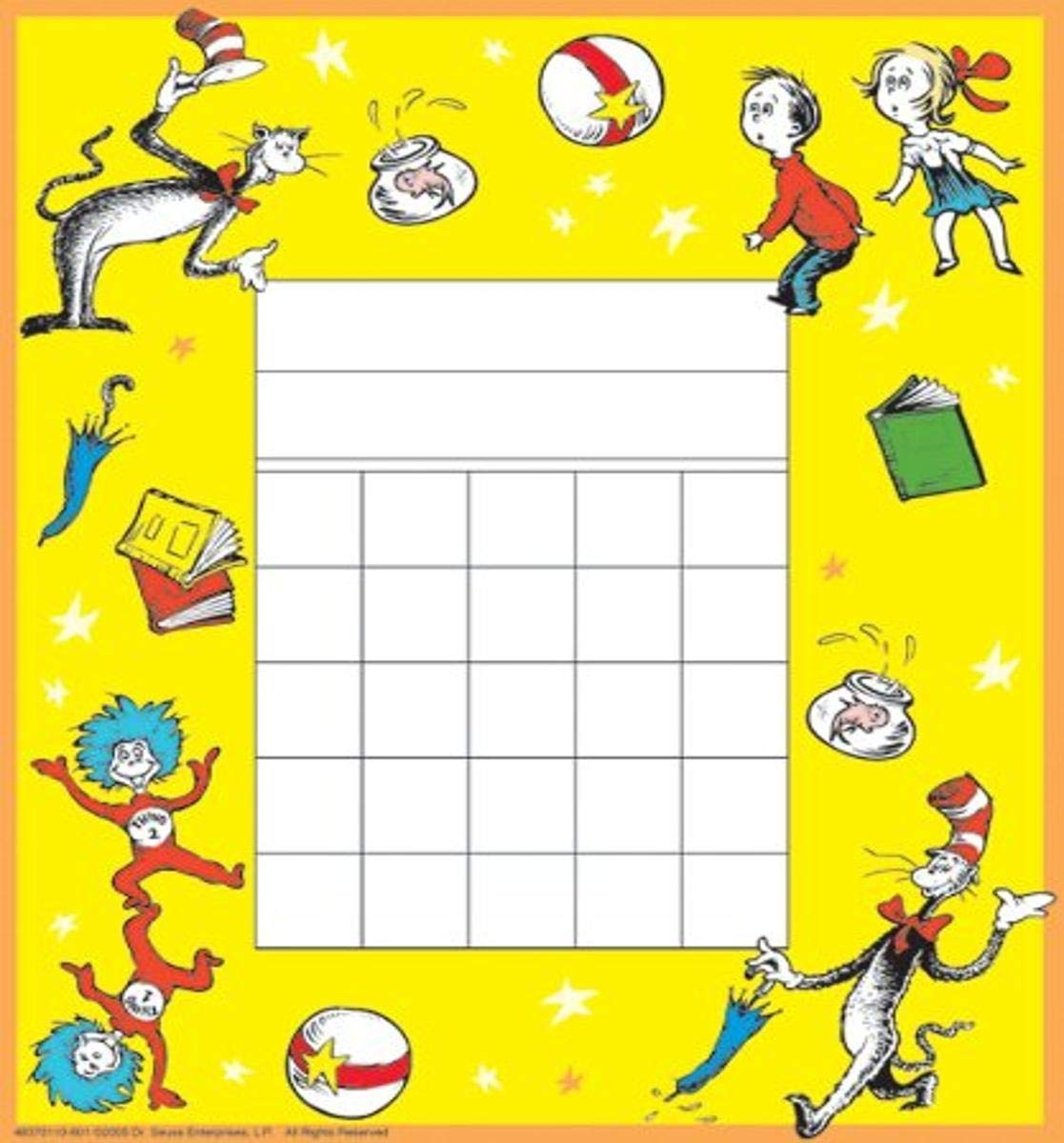 Amazon Eureka Back To School Dr Seuss The Cat In The Hat Mini Reward Charts For Kids With Stickers 736pc 5 W X 6 H Academic Awards And Incentives Supplies 