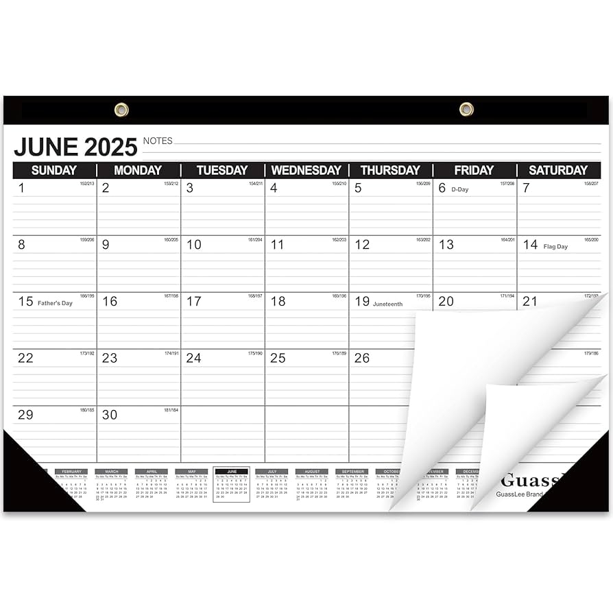 Amazon GuassLee Desk Calendar 2025 2026 19 Months Academic Calendar 17 11 5 Desktop Calendar From Jun 2025 To Dec 2026 With Julian Date For Home School Office Desk Top Organizing Office Products