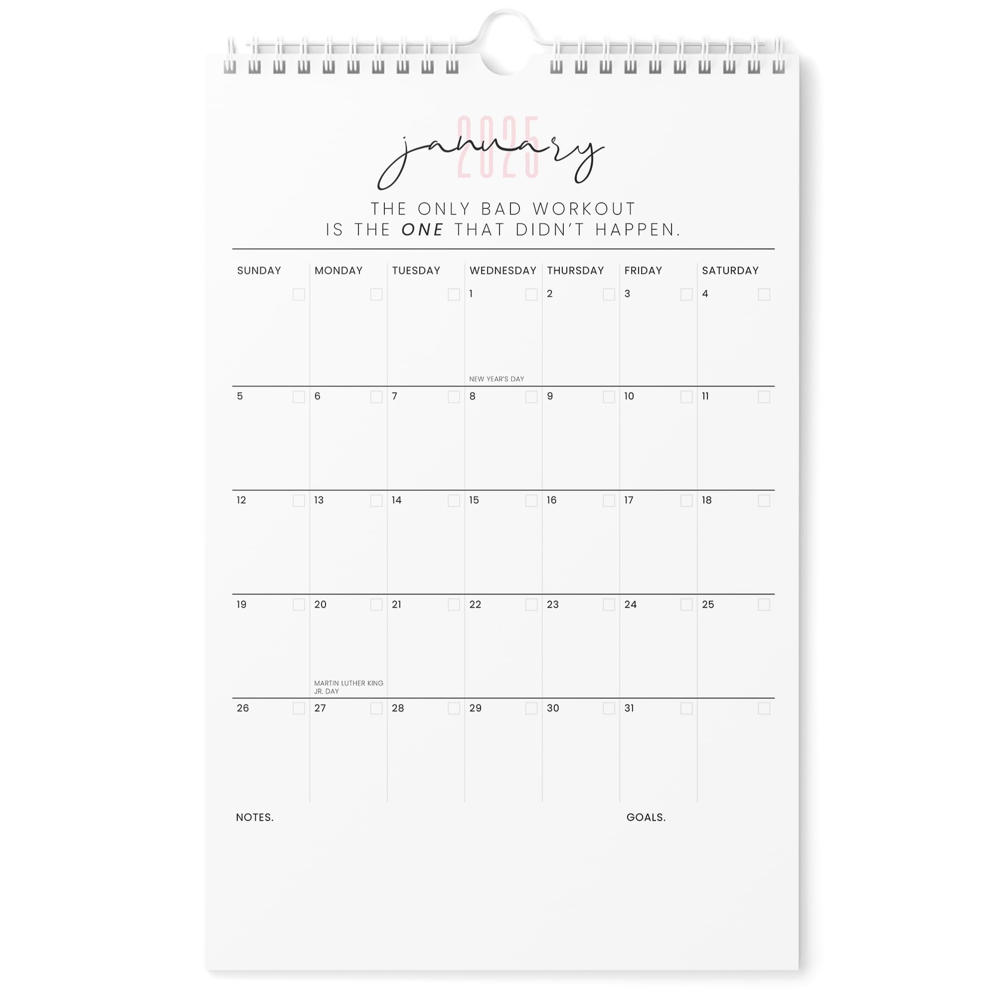 Amazon Karto Fitness Motivation Wall Calendar 2025 17x11 Inch Runs Until June 2026 Boost Your Productivity And Easy Planning With The Aesthetic Motivational Calendar Fitness Pink Office Products