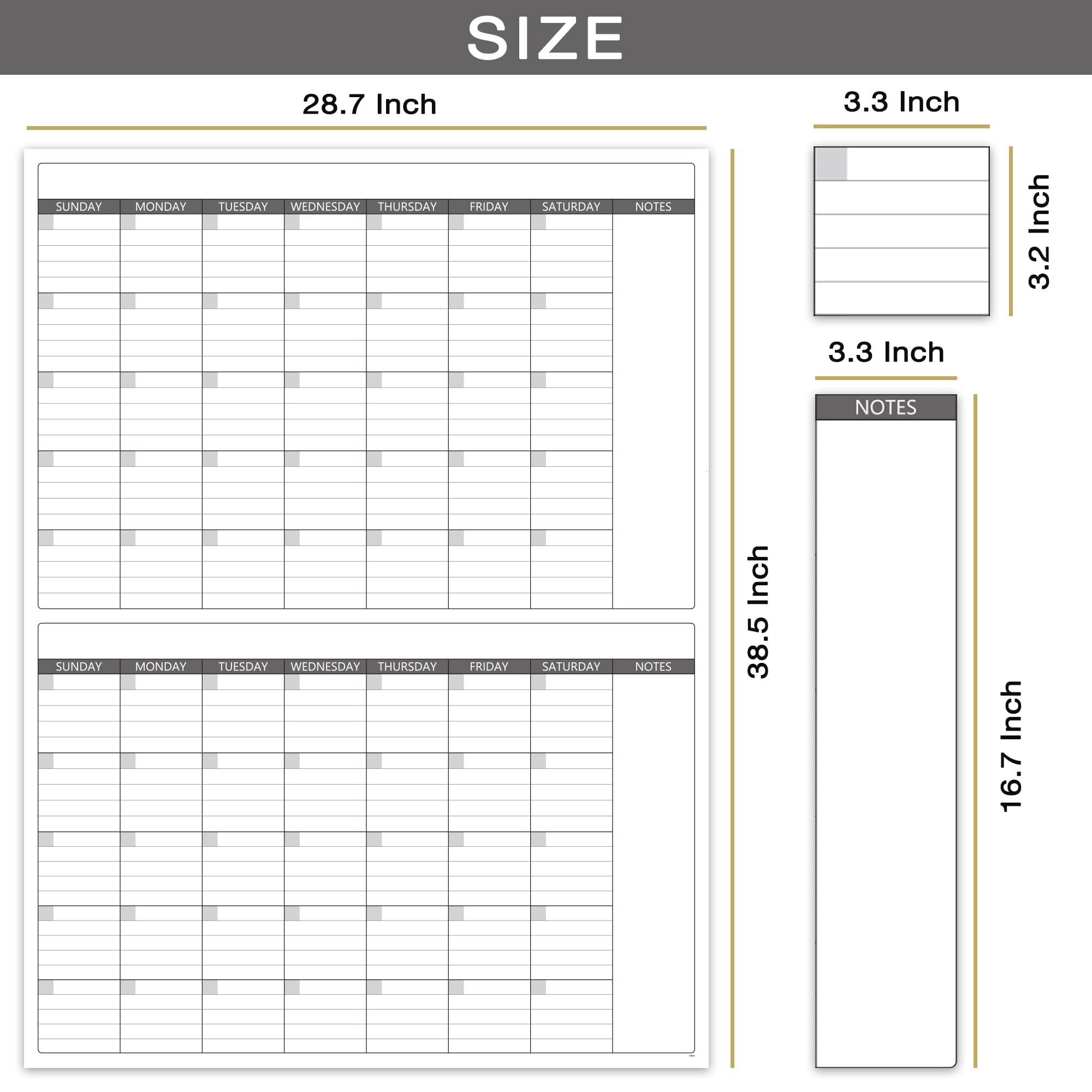 Amazon Large Dry Erase Calendar For Wall Undated 2 Month Wall Calendar 38 X 28 Vertical Erasable Reusable Laminated Wall Calendar Dry Erase With 8 Round Stickers 2M Grey Office Products