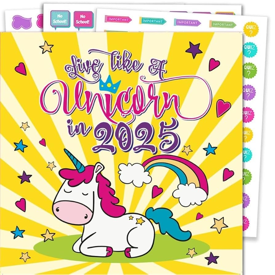 Amazon Life Is A Doodle 2025 Kids Calendar And Stickers Our 2025 Unicorn Calendar Is Cute And Colorful And Helps Kids Learn Monthly Planning And Motivation Kids Wall Calendar Includes