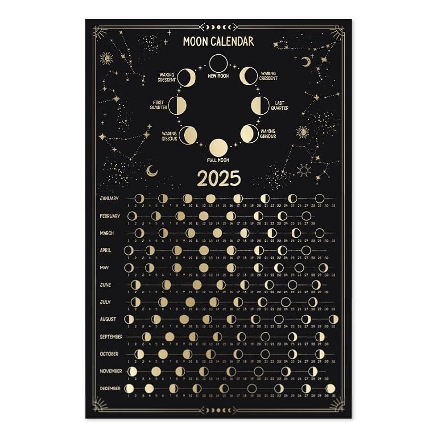 Moon Phase Printable Calendar 2025