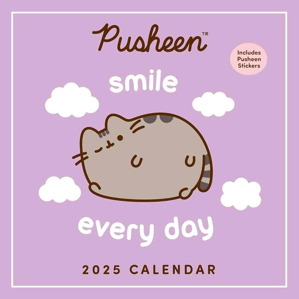 Amazon Pusheen 2025 Wall Calendar Smile Every Day 9781524887025 Belton Claire 