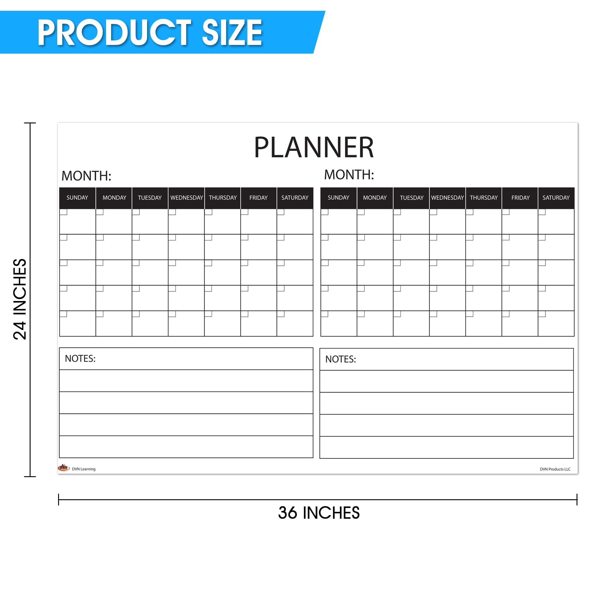 Amazon Wall Calendar Large Wet Dry Erase Laminated Two Month Wall Planner Size 36 X 24 Tube Shipping Office Products