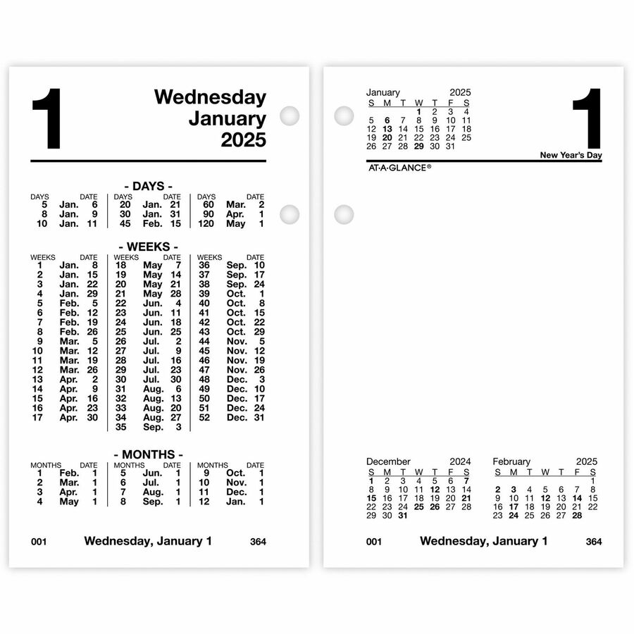 At A Glance Financial Desk Calendar Refill At A Glance Financial Desk Calendar Refill