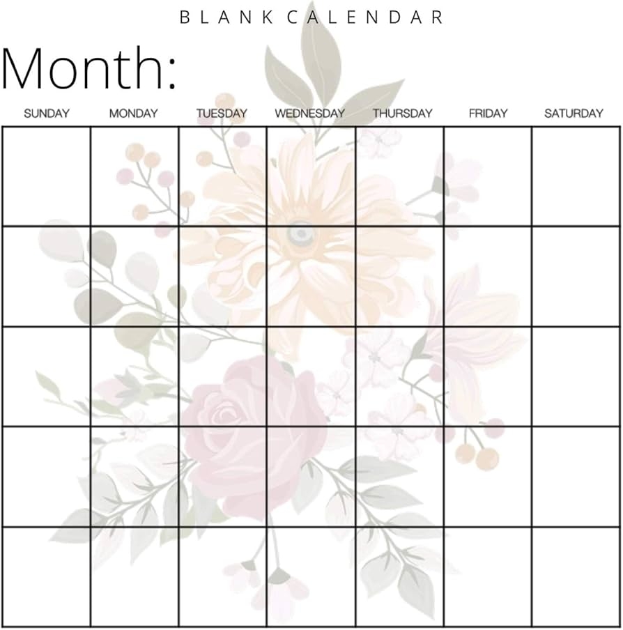 Blank Calendar Pretty Flowers Undated Planner For Organizing Tasks Goals Scheduling DIY Calendar Book Llama Bird Press Amazon de Books