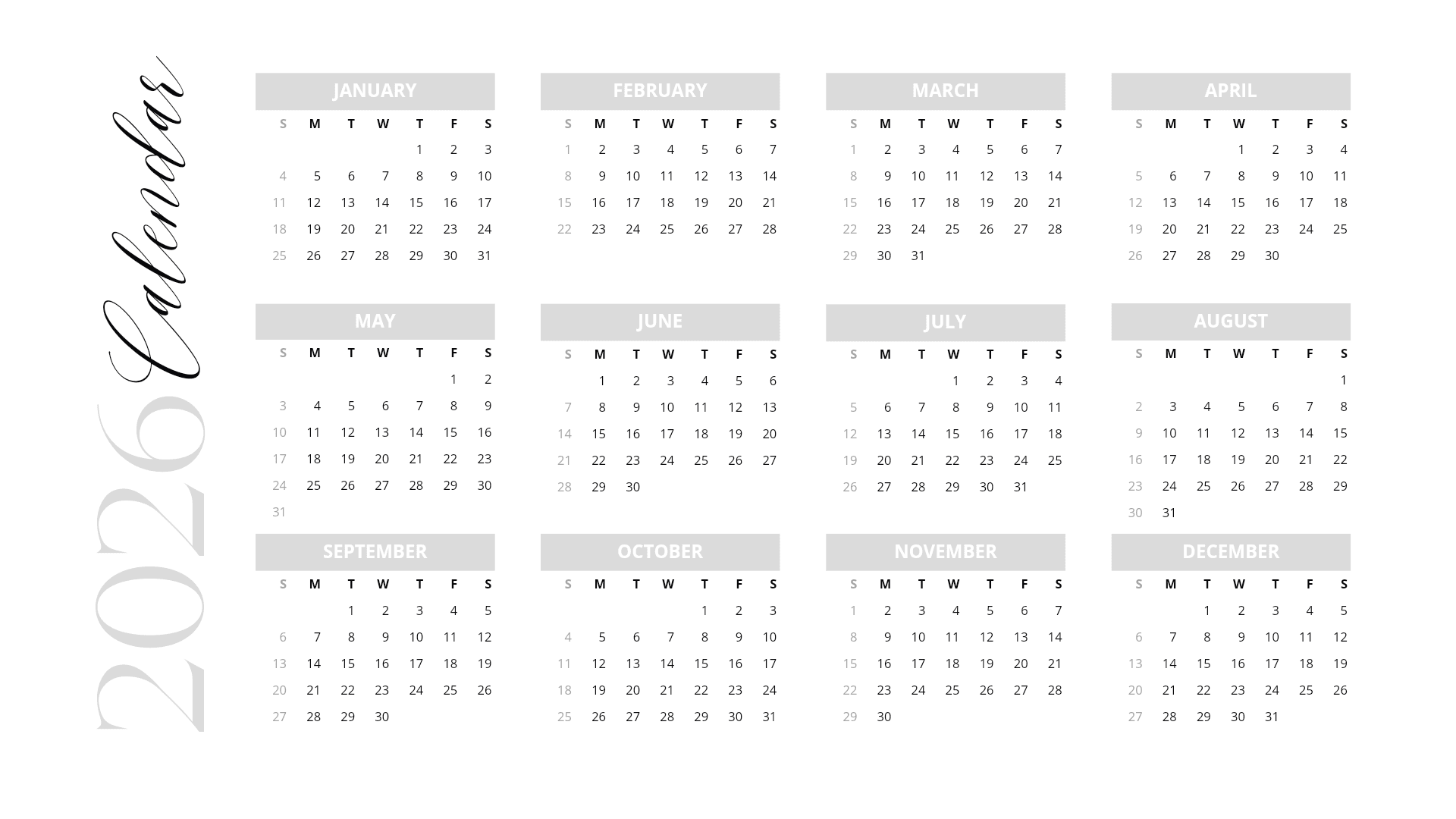 CALENDAR 2025 AND 2026 By Jalyndigitals Raket PH
