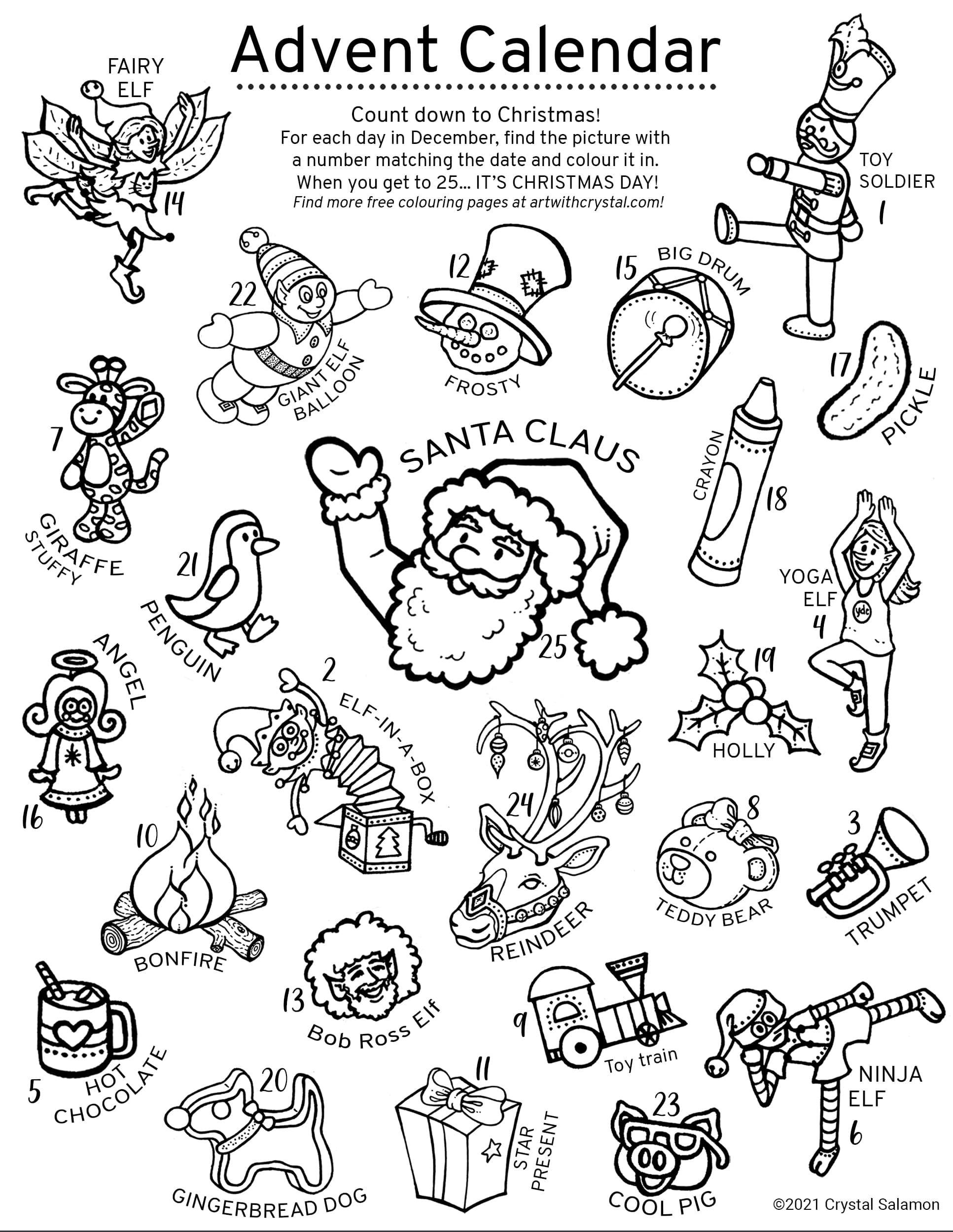 Free Advent Printable Calendar