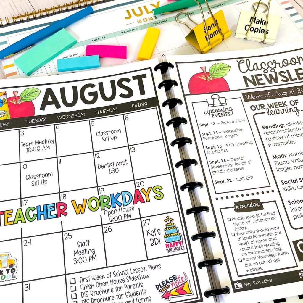 Classroom Calendars For The Organized Teacher A Love Of Teaching Kim Miller Classroom Calendars For The Organized Teacher A Love Of Teaching Kim Miller