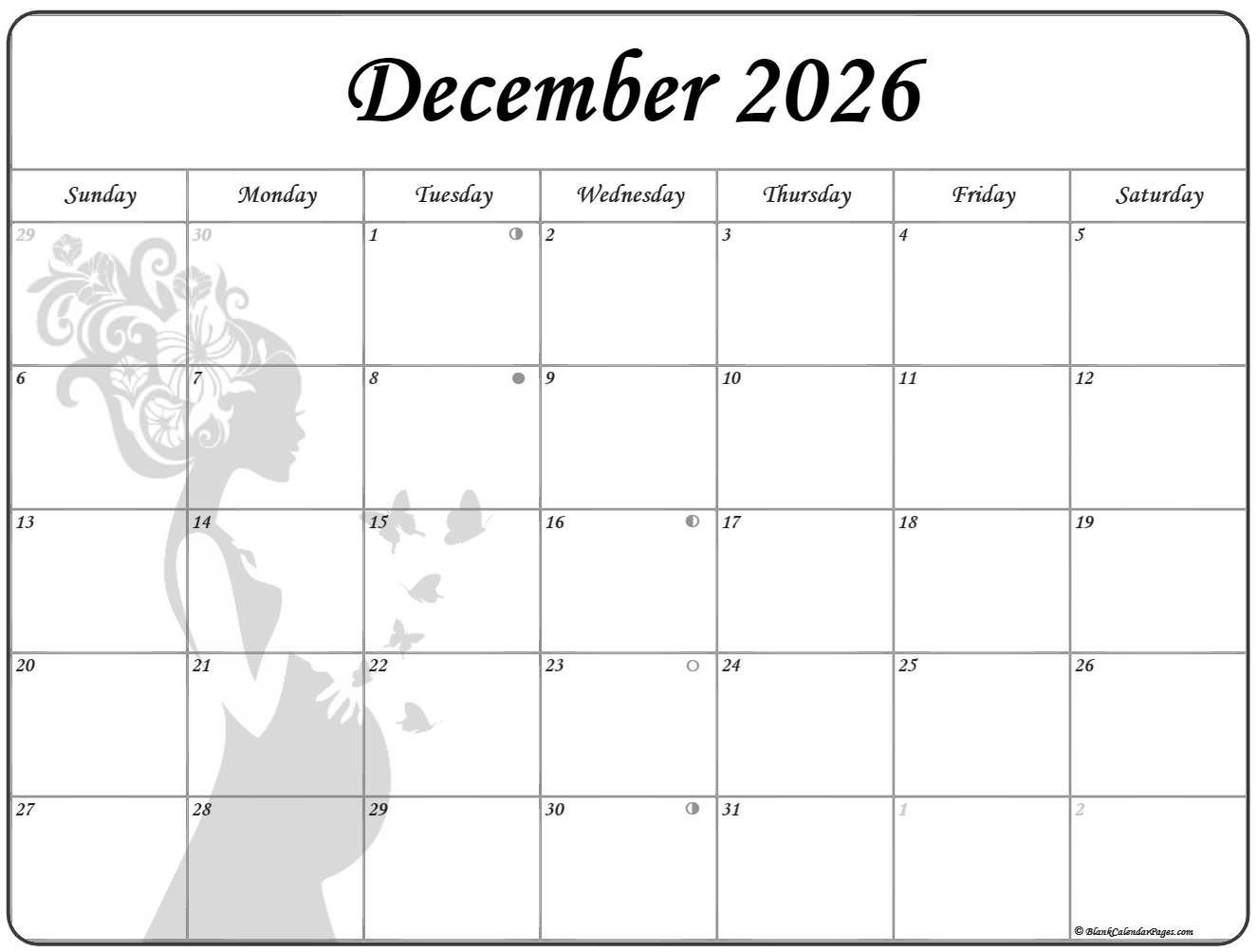 Collection Of December 2026 Photo Calendars With Image Filters 
