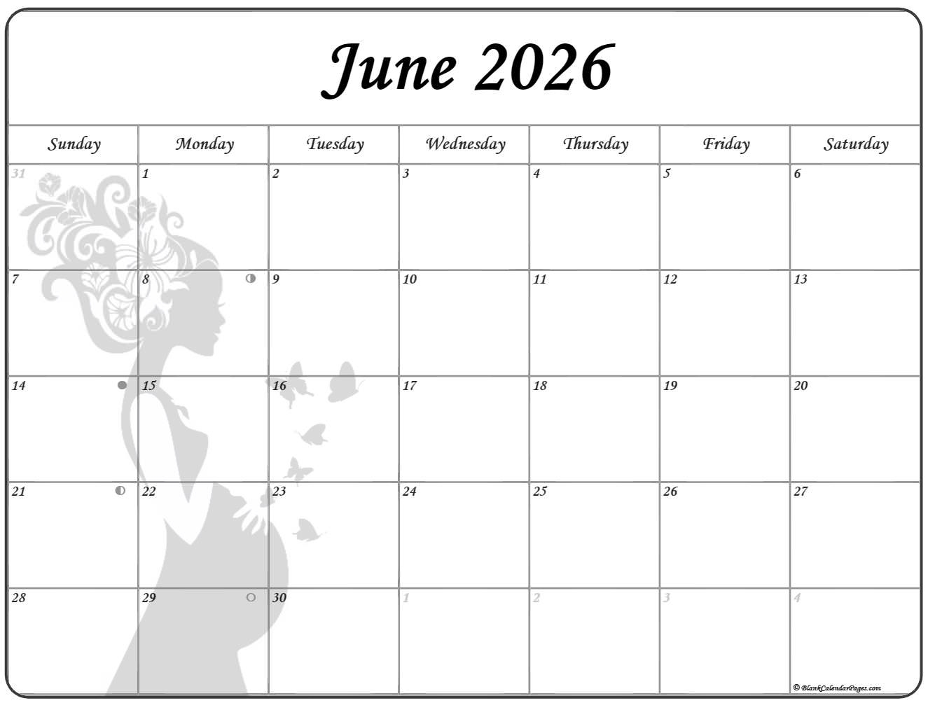 Collection Of June 2026 Photo Calendars With Image Filters 