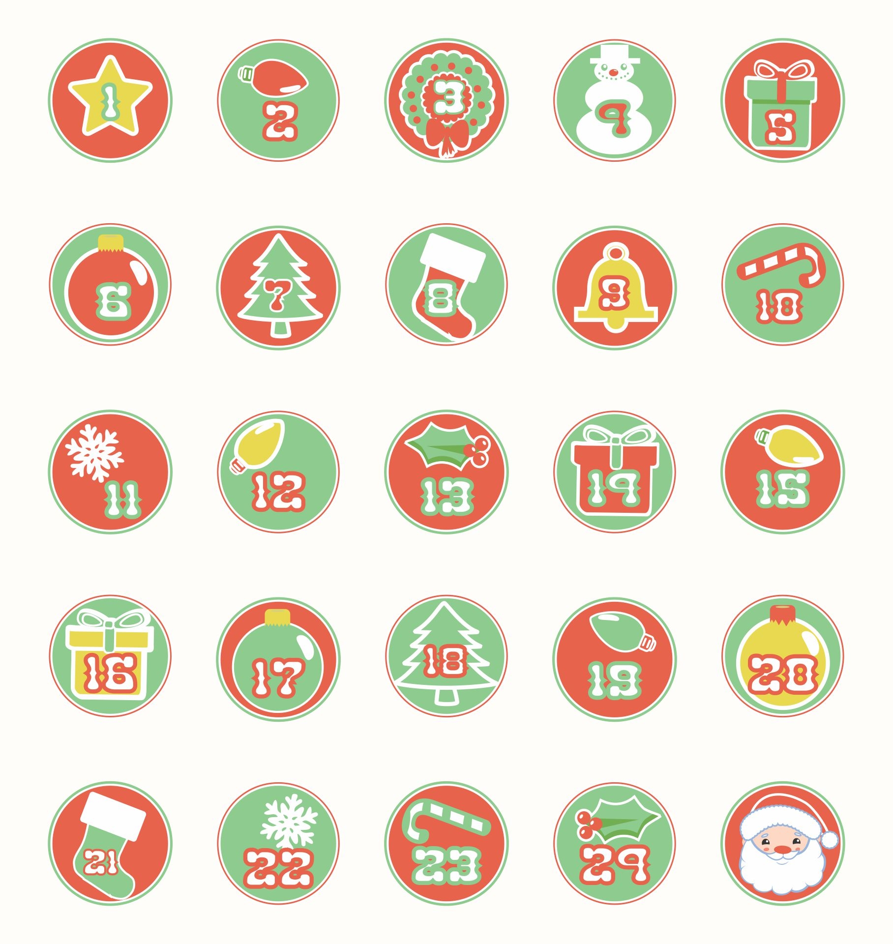 December Calendar Numbers 10 Free PDF Printables Printablee