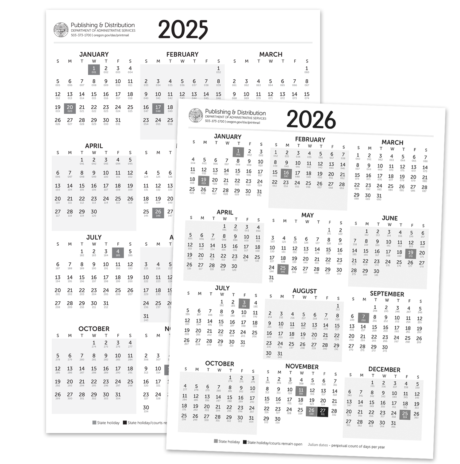 Department Of Administrative Services Calendars Publishing Distribution State Of Oregon Department Of Administrative Services Calendars Publishing Distribution State Of Oregon