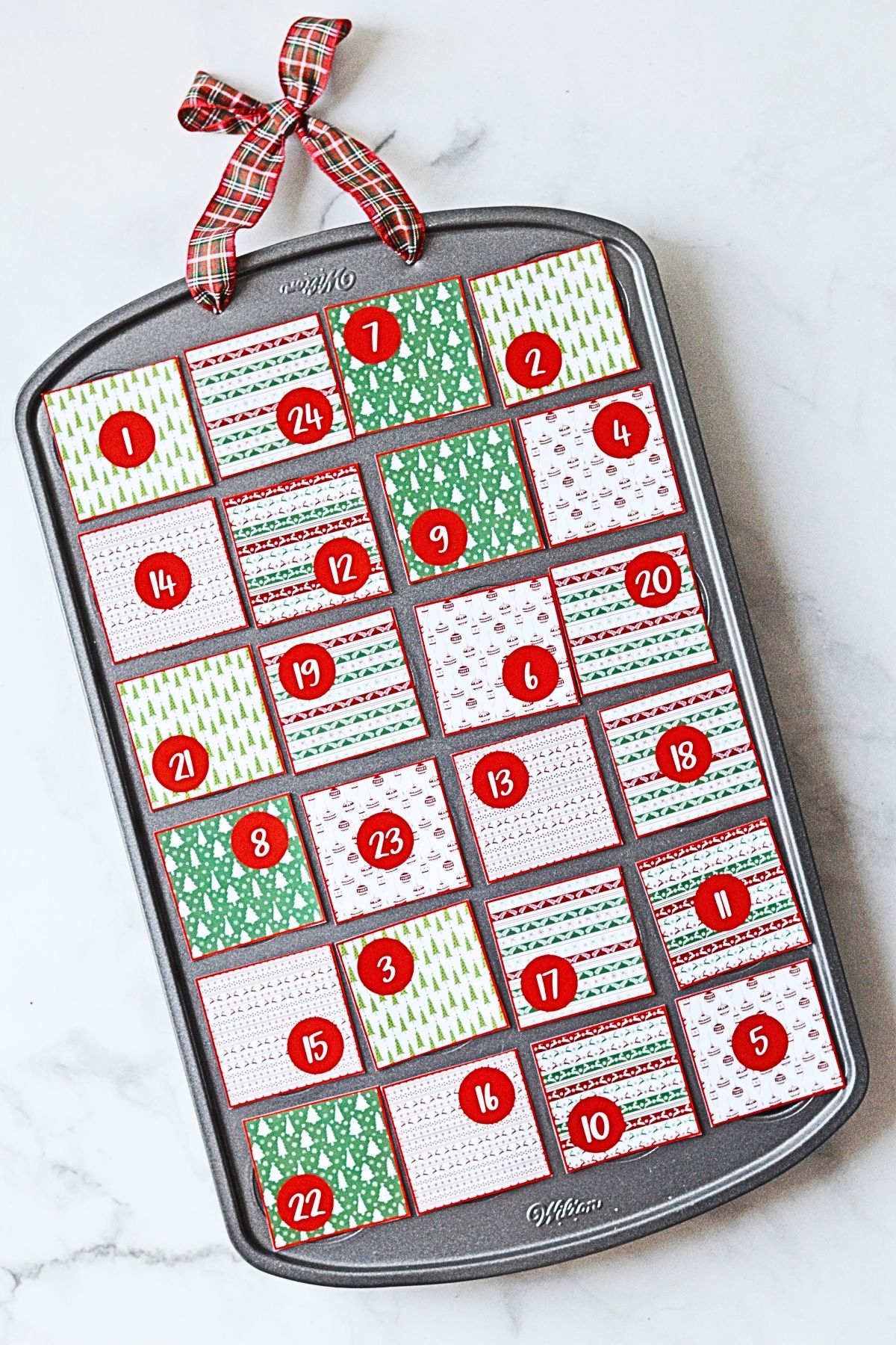 DIY Advent Calendar Using A Muffin Tin 