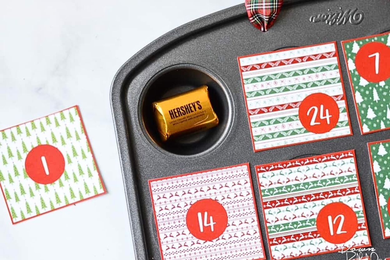 DIY Advent Calendar Using A Muffin Tin 