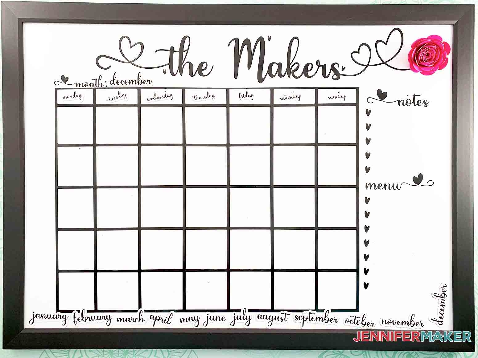 DIY Personalized Whiteboard Calendar With Print Cut Magnets Jennifer Maker DIY Personalized Whiteboard Calendar With Print Cut Magnets Jennifer Maker