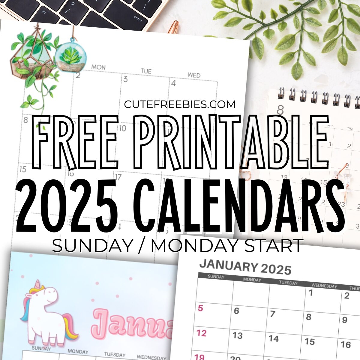 Downloadable Printable Calendar 2025