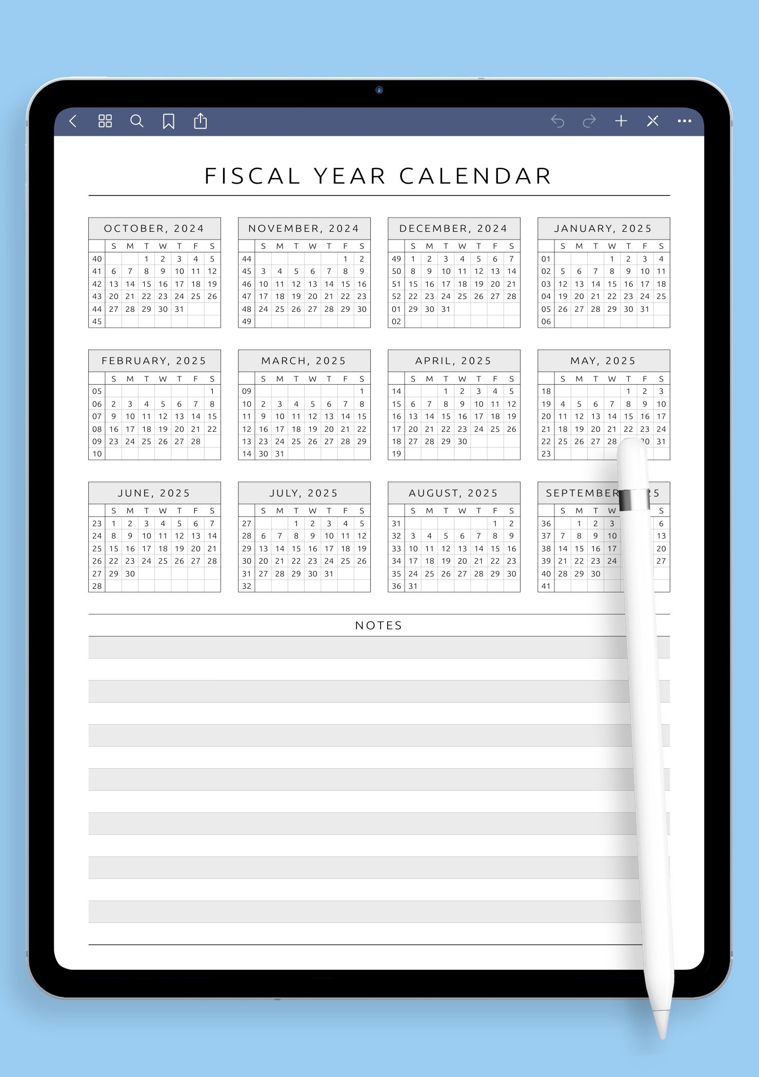 Editable Printable Calendar Template