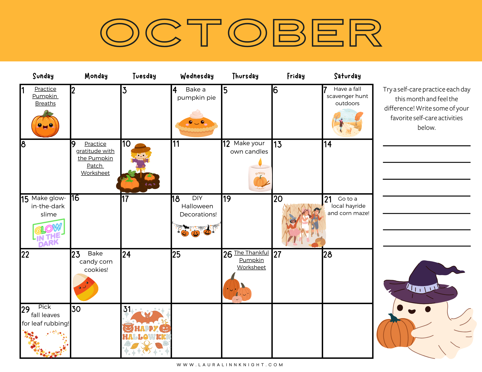 Monthly Calendar For Kids Printable