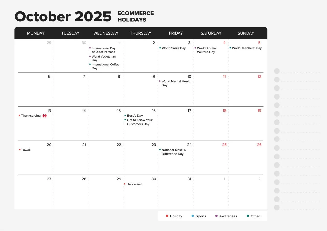 Free Printable October Calendar 2025 With Holidays