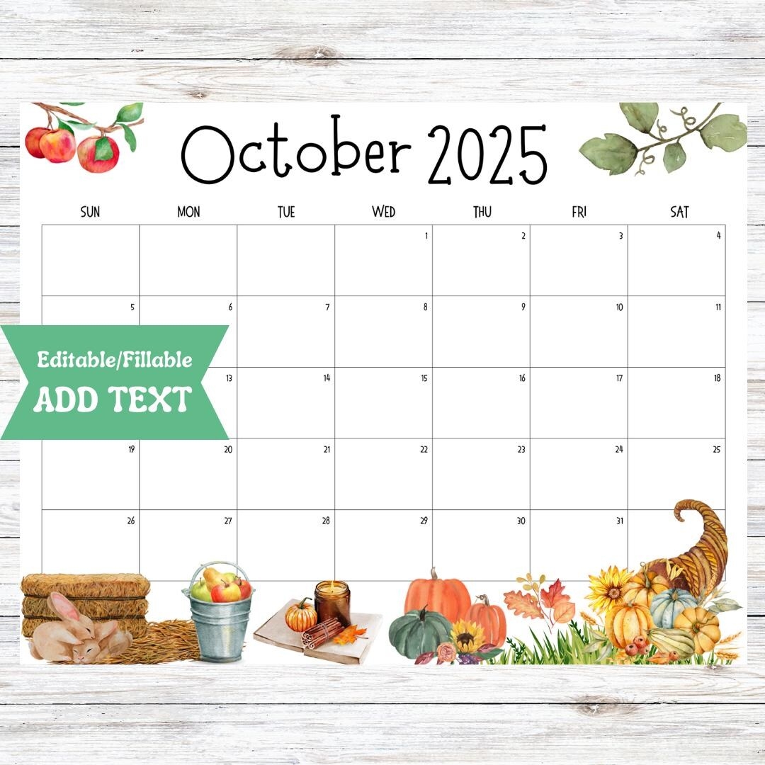 Editable October 2025 Calendar Fillable Printable Halloween Template School Office Activity Planner Cute Scarecrow Pumpkins Fall Autumn Etsy Editable October 2025 Calendar Fillable Printable Halloween Template School Office Activity Planner Cute Scarecrow Pumpkins Fall Autumn Etsy