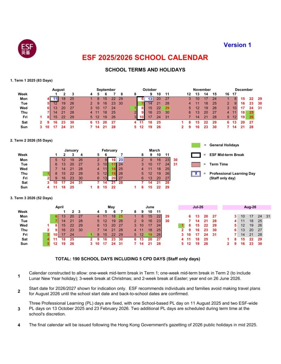 Lca School Calendar 2025 2026 Printable